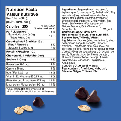 CLIF BAR Chocolate Chip Energy Bars - High Protein, 70% Organic, 15-Count Pack (1.02 kg)
