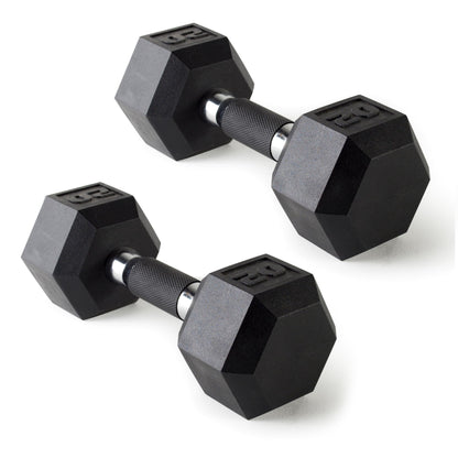 CAP Barbell 20 LB Coated Hex Dumbbell Weight Pair with Padded Grip