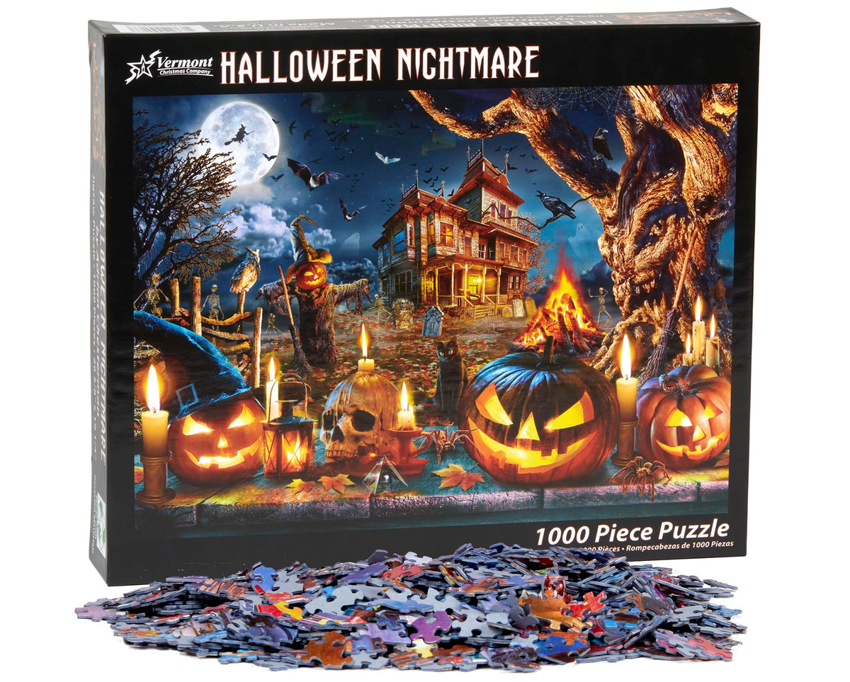 Halloween Nightmare Jigsaw Puzzle by Vermont Christmas Company - 1000 Piece Halloween Puzzle 🍁 All In One Marketplace Canada
