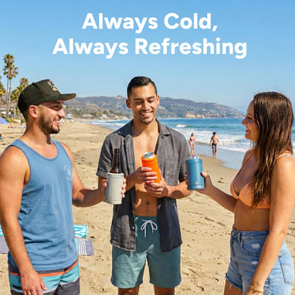 DUALIE 3 in 1 Insulated Can Cooler - Universal Size for 12 oz Cans, Slim Cans, and Bottles - 10+ Colors Available DUALIE