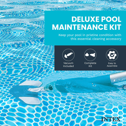 INTEX 28003E Deluxe Above Ground Pool Maintenance Kit for Minimum 800 GPH Flow Rates with Vacuum, 110" Pole, Wall Brush and 24' Hose 🍁 All In One Marketplace Canada