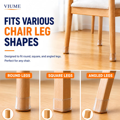32 Pcs Chair Leg Floor Protectors for Hardwood Floors Silicone Covers to Protect Wood Tile Floors Felt Pads Furniture Leg Caps Anti-Scratch Reduce Noise (Fit:1.3"-2")