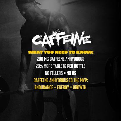 Mutant Caffeine - Maximum strength - 200mg caffeine equivalent - 240 tablets - Available at All In One Marketplace Canada