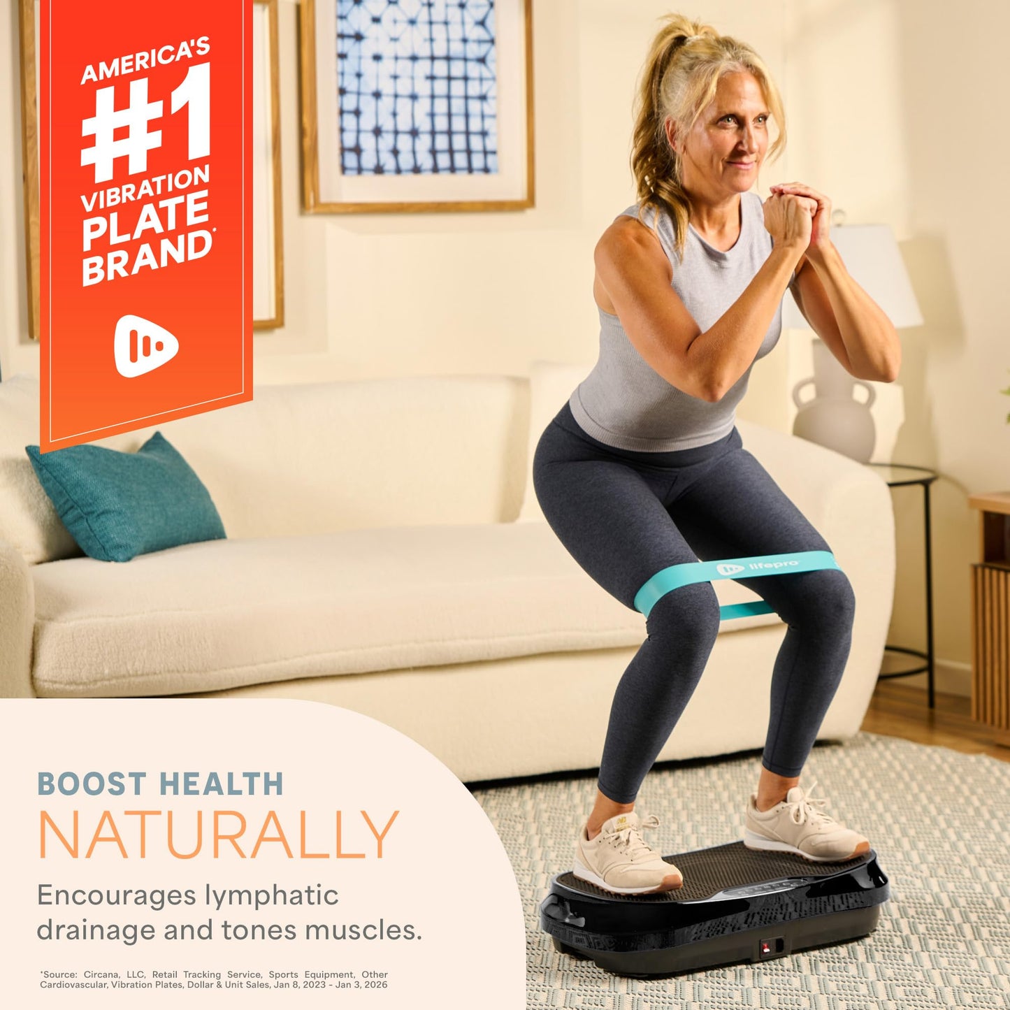 Lifepro Waver Mini Vibration Plate Exercise Machine, Compact & Powefull LifePro