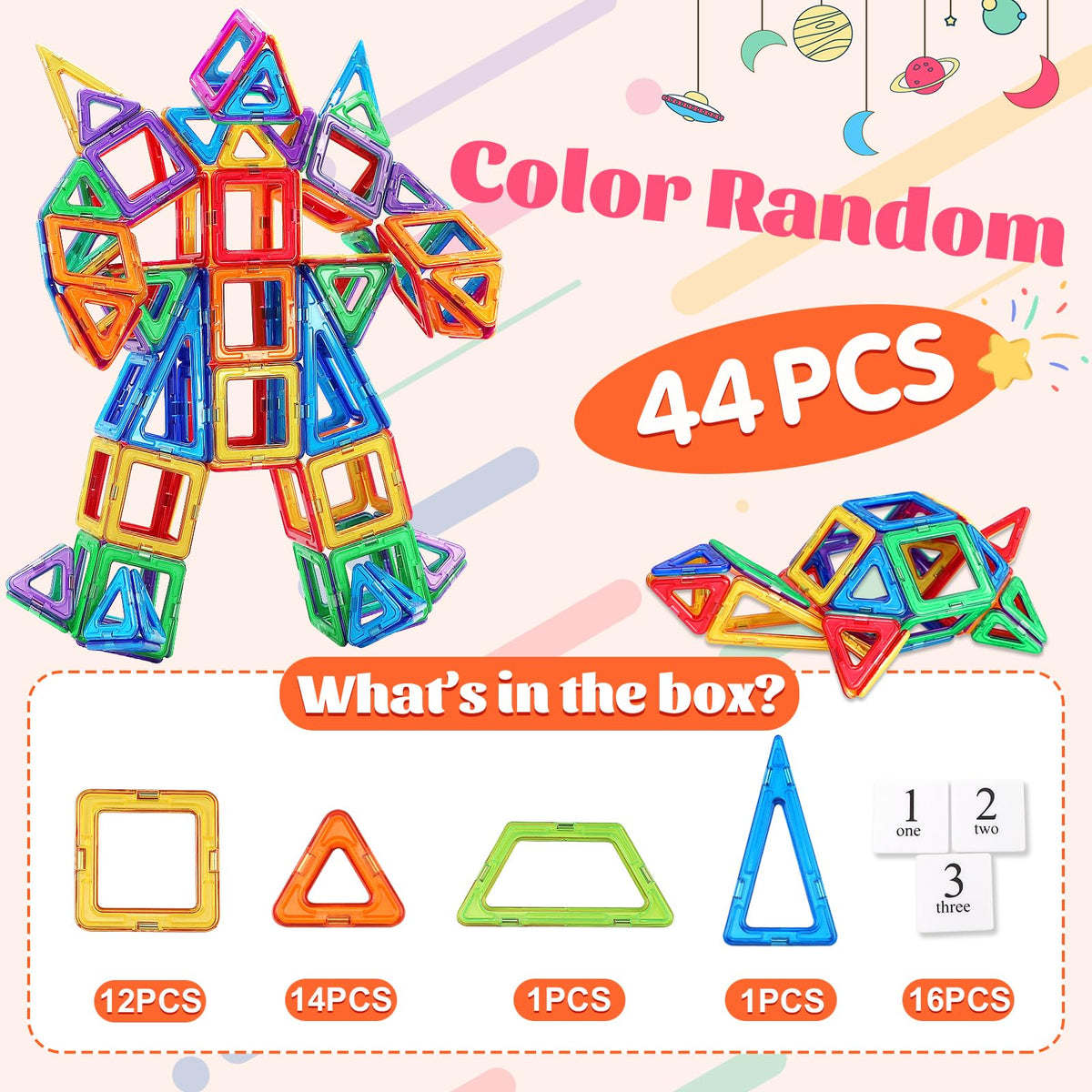 Tolnetr Magnetic Tiles Toddler Toys - Toy for 3 4 5 Year Old Boys Girls 🍁 All In One Marketplace Canada