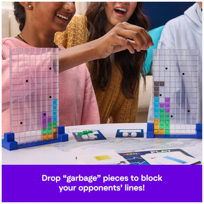 Spin Master Games, Tetris: The Board Game, Play the Classic Puzzle Game Tetris in Real Life, Multiplayer Head-to-Head Puzzle Challenge, 2-4 Players, for Ages 8 & Up Spin Master Games