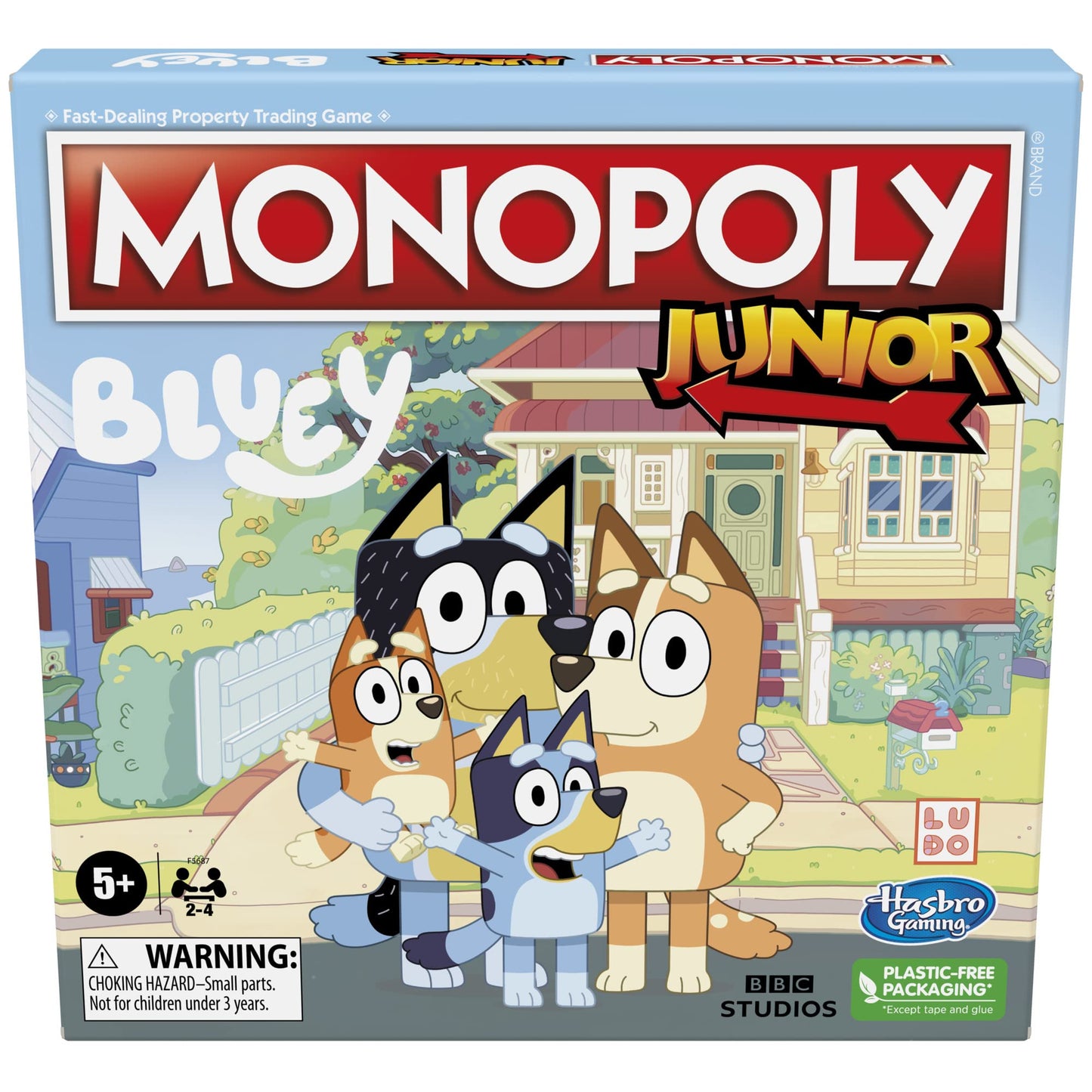 Monopoly Junior: Bluey Edition Board Game for Kids Ages 5+, Play as Bluey, Bingo, Mum, and Dad, Features Artwork from The Animated Series - English (Amazon Exclusive) Hasbro Gaming