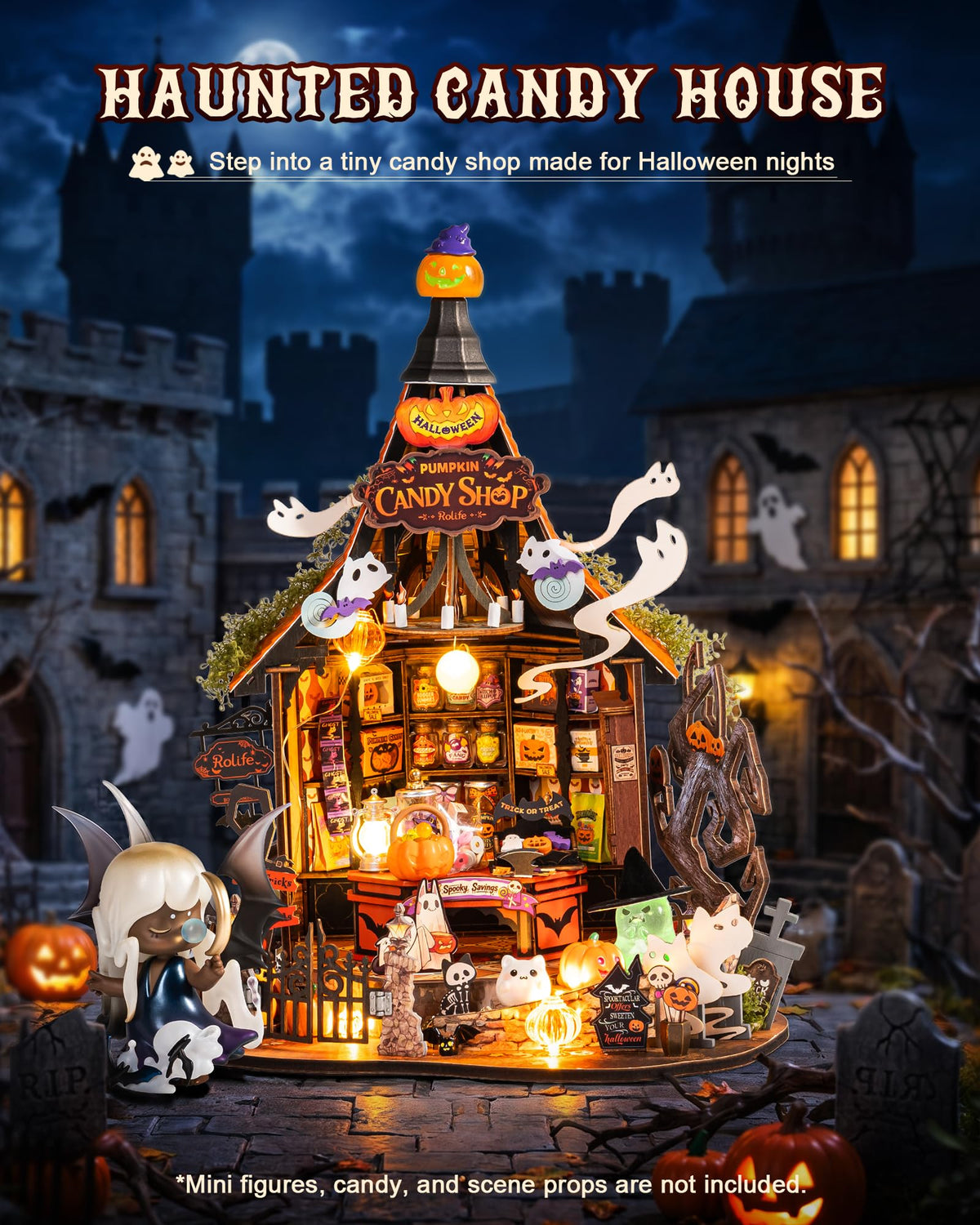 Rolife Halloween Haunted Candy House DIY Miniature Kits 🍁 All In One Marketplace Canada