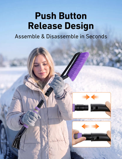 AstroAI 27" 2-in-1 Detachable Snow Brush & Ice Scrapers for Car Windshield 🍁 All In One Marketplace Canada