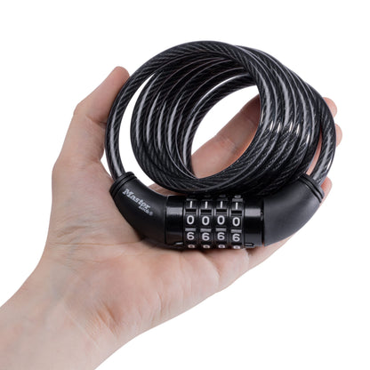 Master Lock 8114D Set Your Own Combination Bike Lock, 6 Feet Long, Black