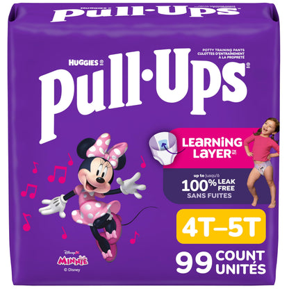 Pull-Ups Girls' Potty Training Pants, 4T-5T (38-50 lbs), 99 Count