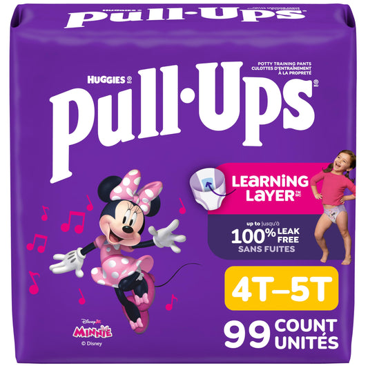 Culottes d'apprentissage de la propreté Pull-Ups pour filles, 4T-5T (17-23 kg), 99 couches 🍁 All In One Marketplace Canada
