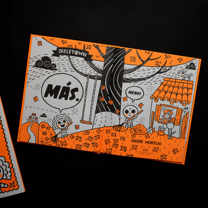 Skeletown : Plus. Moins ! : Une drôle d'histoire d'amitié pour le Jour des morts et Halloween — pour les enfants anglophones ou hispanophones de 4 à 8 ans
