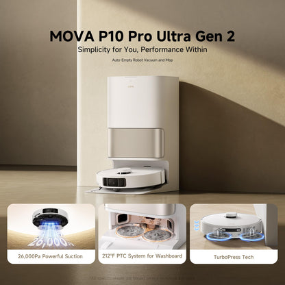 MOVA 2026 New P10 Pro Ultra Gen 2 Robot Vacuum and Mop with 26000Pa Suction 🍁 All In One Marketplace Canada MOVA