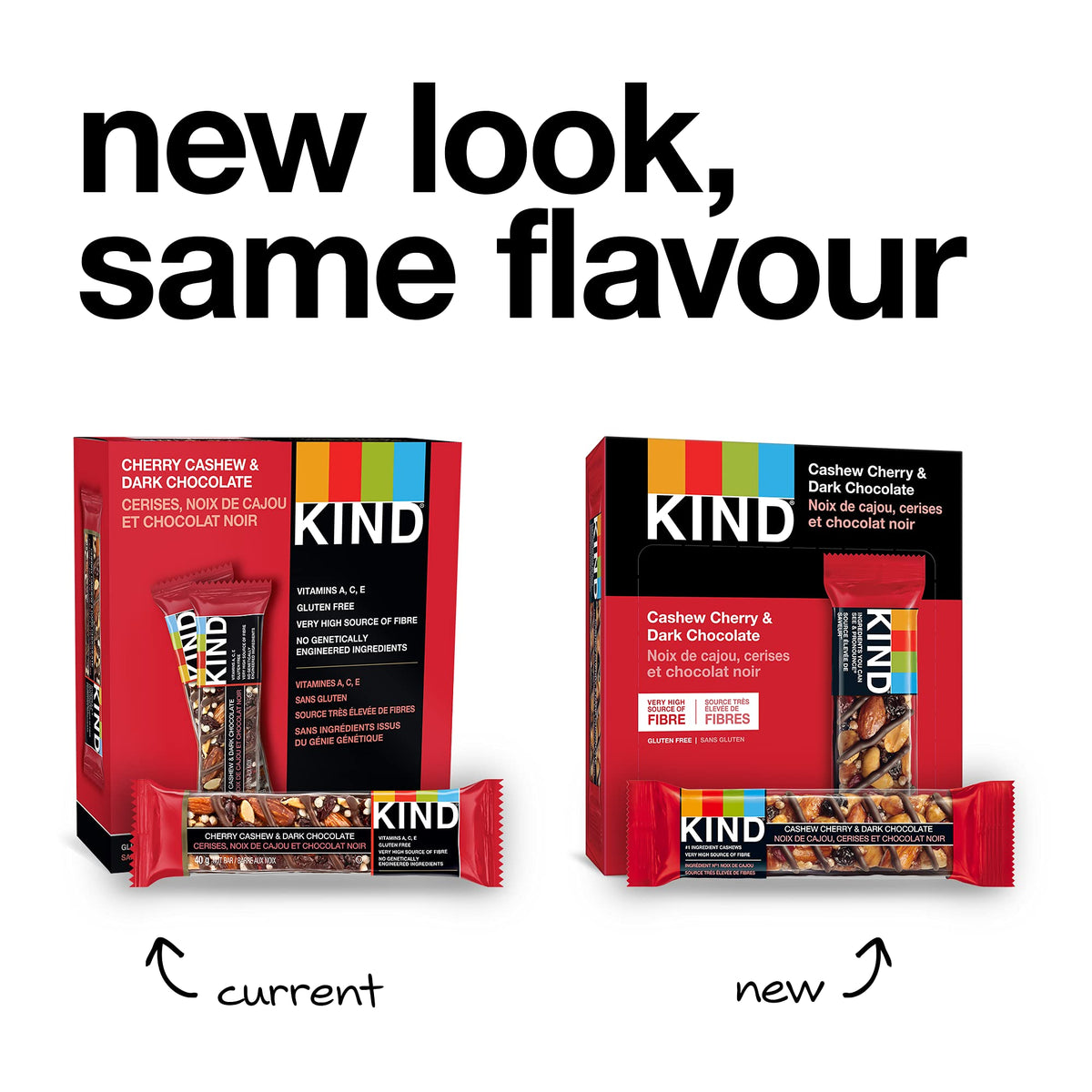 KIND Bars, Dark Chocolate Cherry Cashew + Antioxidants, Gluten Free, 40 Grams, 12 Count