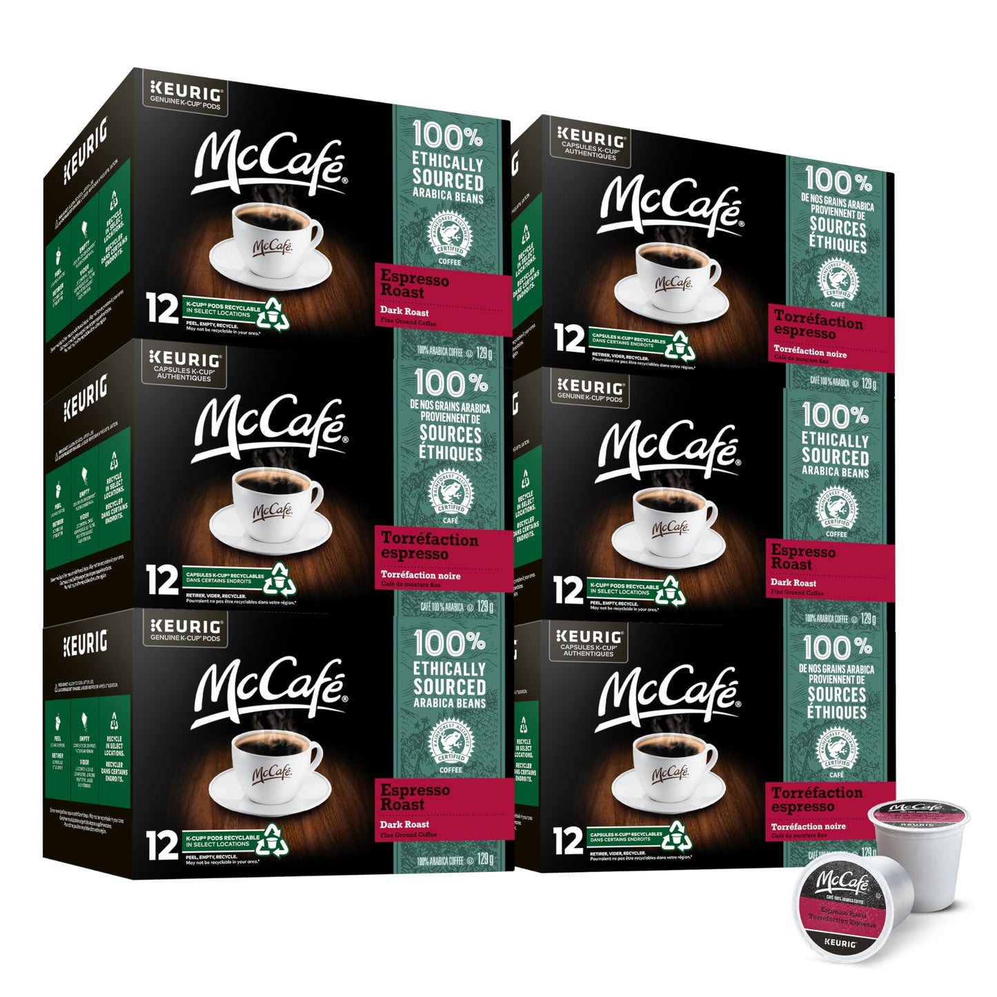 McCafé Espresso Roast K-Cup Coffee Pods, 72 Count, For Keurig Coffee Makers