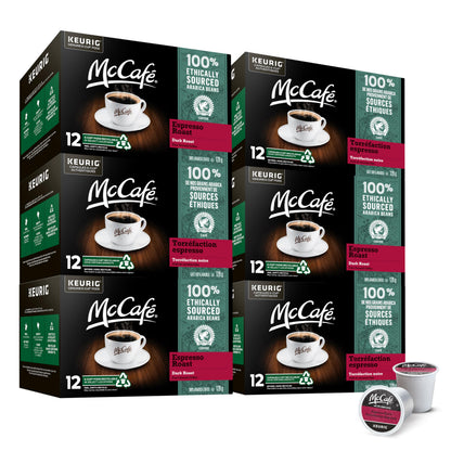 McCafé Espresso Roast K-Cup Coffee Pods, 72 Count, For Keurig Coffee Makers