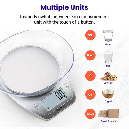 Etekcity 0.1g Food Kitchen Scale with Bowl, Digital Grams and Ounces Etekcity