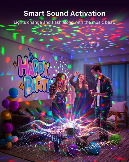 FALOVE 3 Pack RGB Disco Ball Lights with Sound Activation for Party Decor 🍁 All In One Marketplace Canada