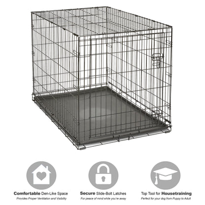 MidWest Homes for Pets 42-Inch New World Crate for Large Breeds, 71-90 lbs, Single Door Folding Dog Crate, Leak-Proof Tray & Secure Latch, Portable, Durable & Easy to Assemble 🍁 All In One Marketplace Canada