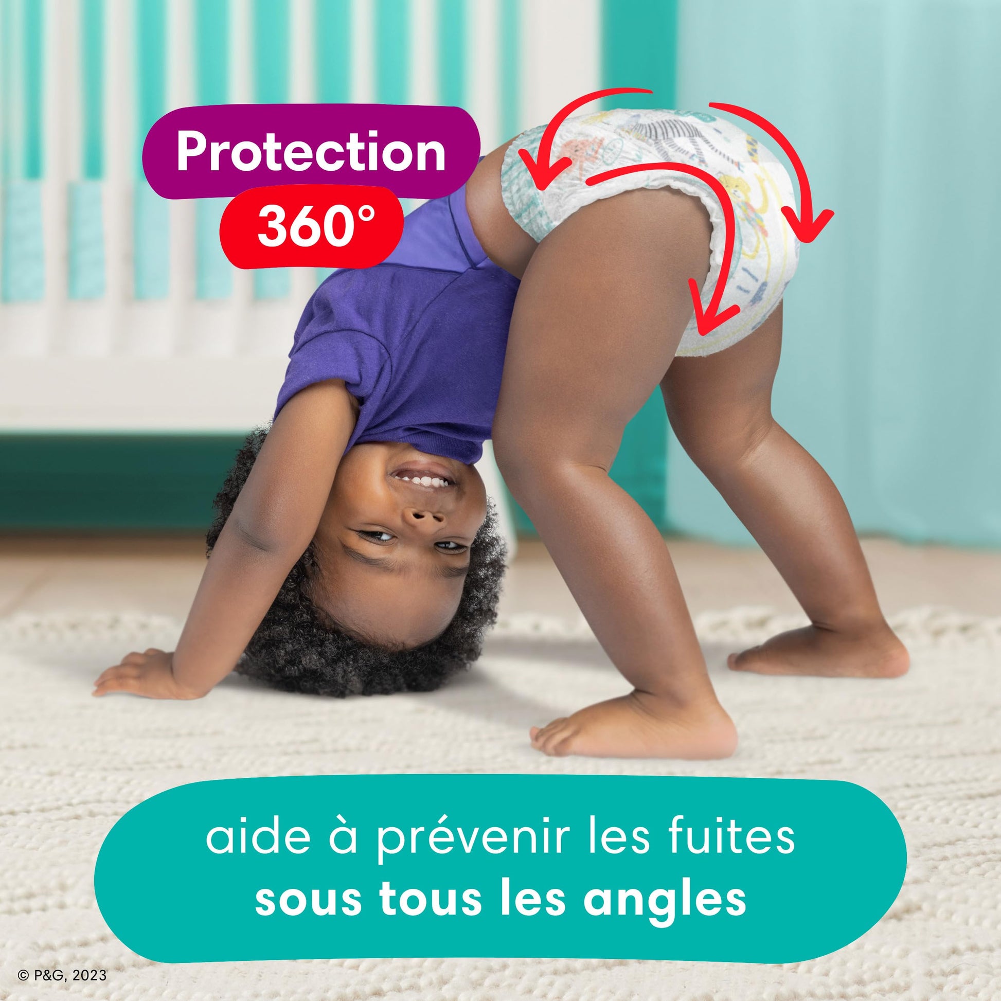 Pampers Diapers - Cruisers 360 degrees - Size 6, up to 100% Leakproof Fit, Designed for Active Babies, Pull On Diaper, EZ Off Tabs Designed for Easy Changes, 1 Pack (Count of 104)