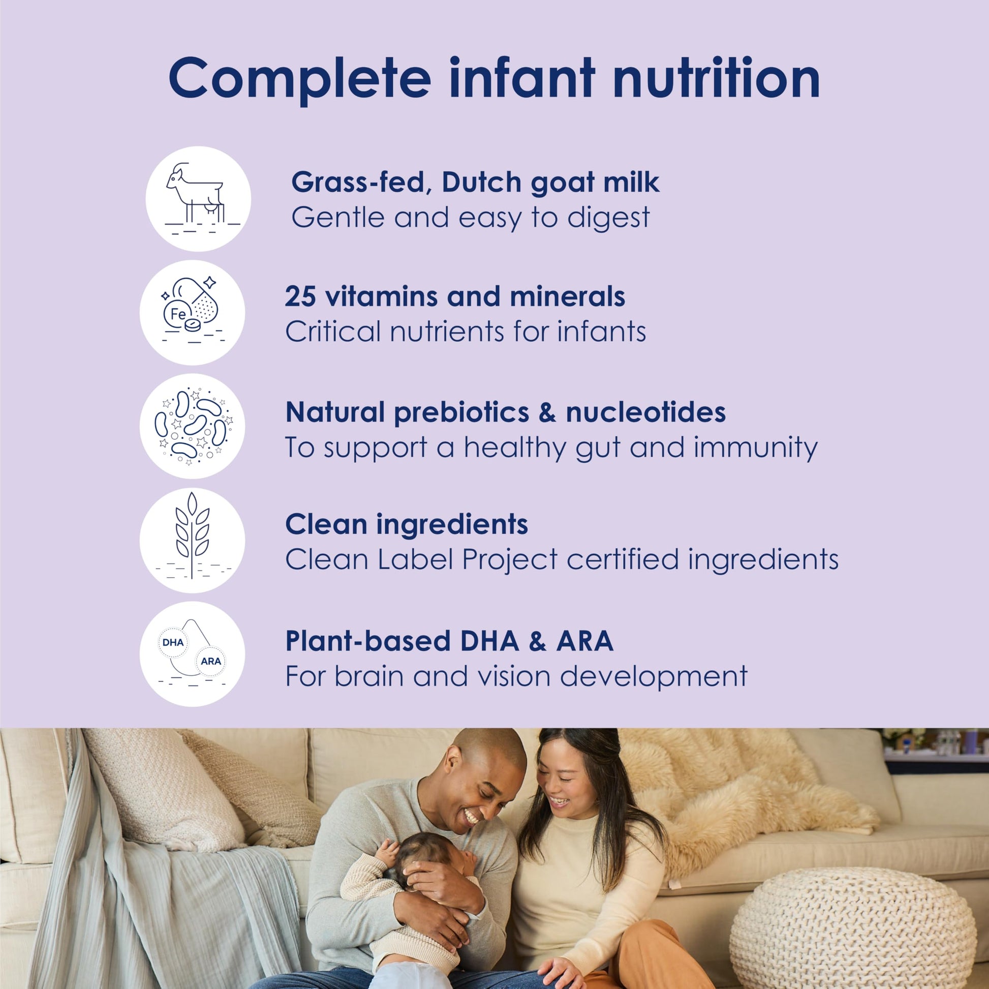 Kabrita Goat Milk Infant Formula - Gentle Nutrition for Newborns to 12 Months - Prebiotics, Iron & DHA - Non-GMO - 400g