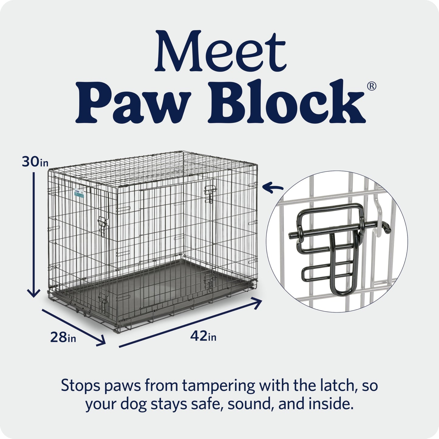 MidWest Homes for Pets 42-Inch iCrate for Large Breeds, 71-90 lbs, Double Door Folding Dog Crate with Divider Panel, Leak-Proof Tray & Secure Latches, Portable, Durable & Easy to Assemble 🍁 All In One Marketplace Canada