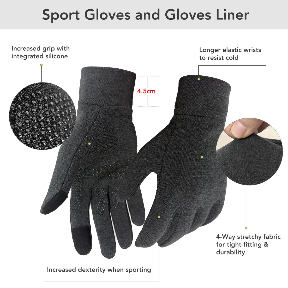 Unigear Lightweight Running Gloves Touchscreen Glove Liners for Men Women 🍁 All In One Marketplace Canada