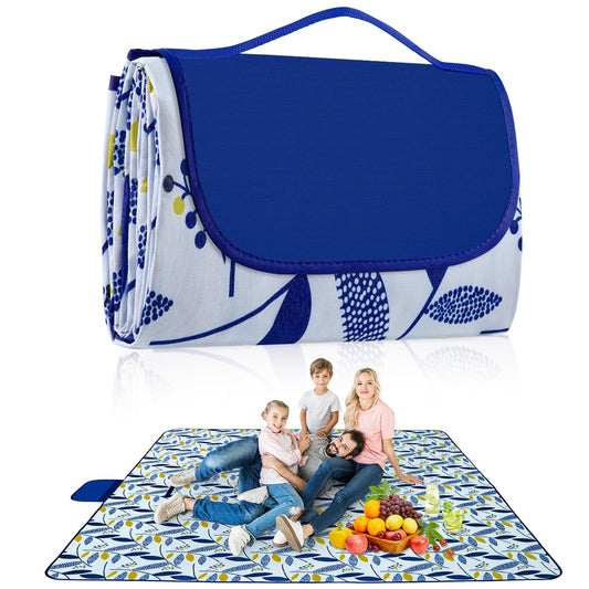 Habaylin Picnic Blanket Large, 79"X79" Waterproof Extra Large Beach Blanket, Foldable Picnic Blanket for Hiking, Party, Camping on Grass Sandproof Handy Picnic Mat - Available at All In One Marketplace Canada