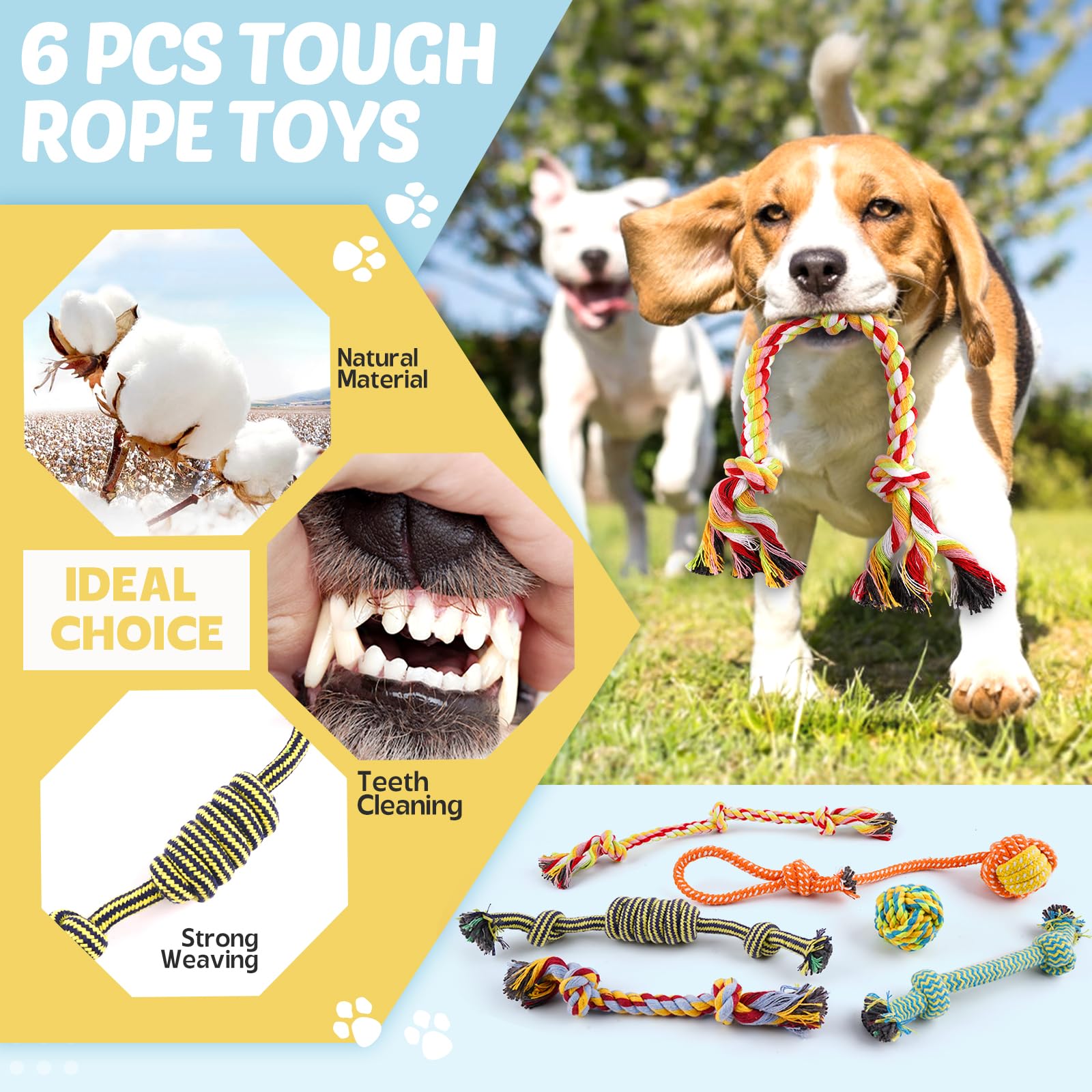 Puppy Toys 21 Pack, Small Dog Chew Toys with Rope Toys for Teething Pet Cute Squeak Toy with Treating Ball for Puppy, Small Dogs - Available at All In One Marketplace Canada