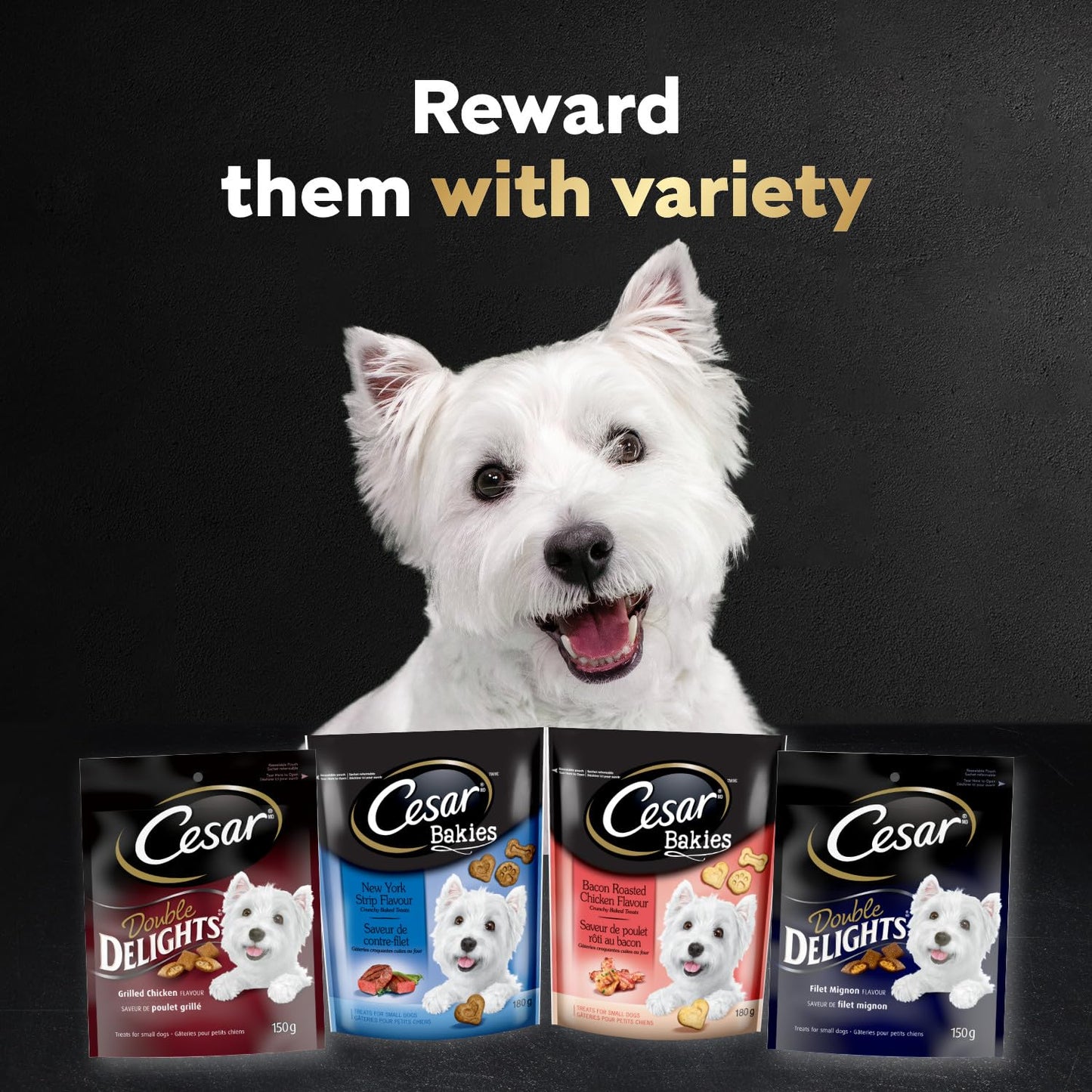 CESAR Double Delights Adult Dog Treats, 150g (10 pack) Cesar