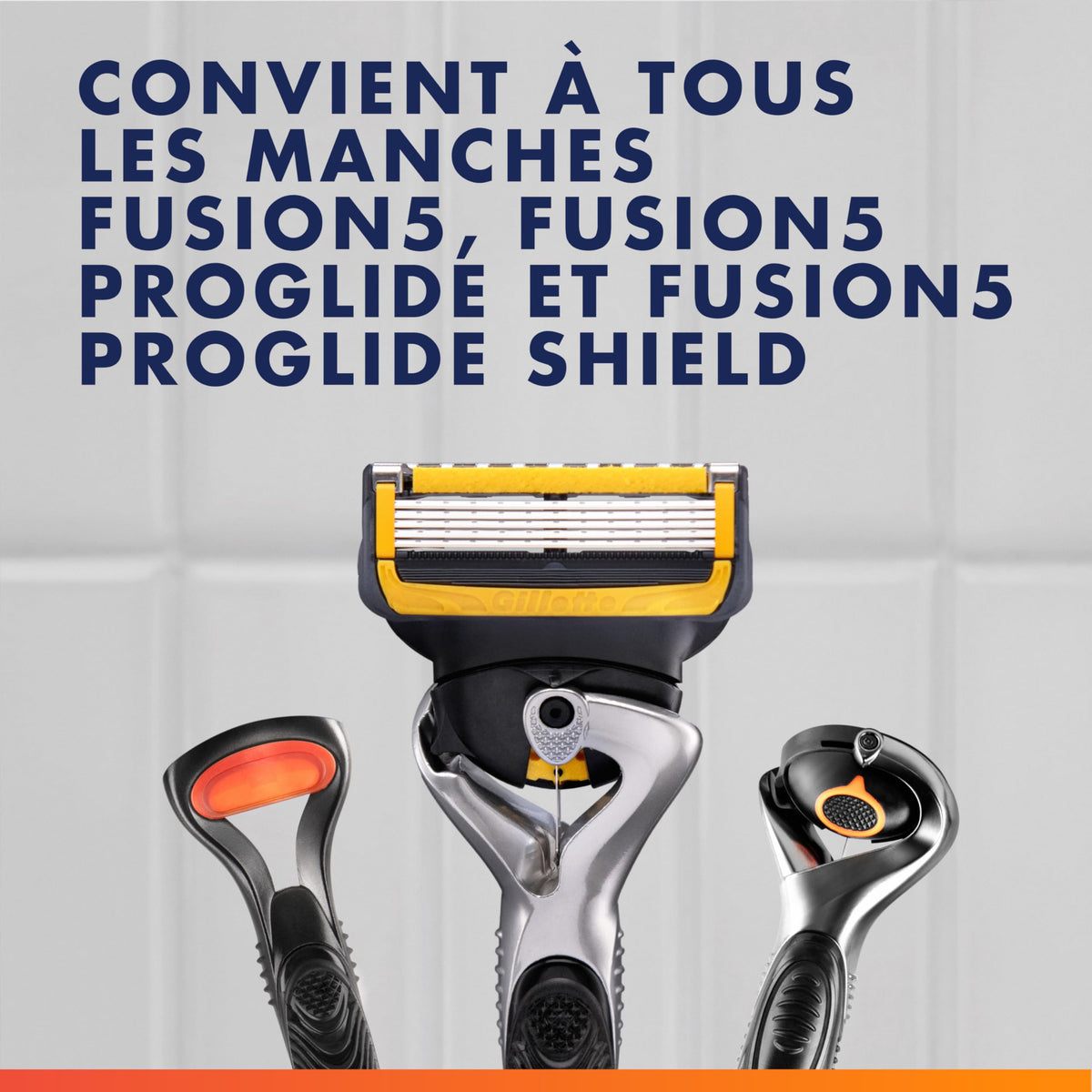 Gillette Fusion5 ProGlide Shield Razor Refills for Men, 8 Razor Blade Refills for FlexBall Razor Handle, 2x Lubrication, Precision Trimmer for Men, 1 Pack (Count of 8)