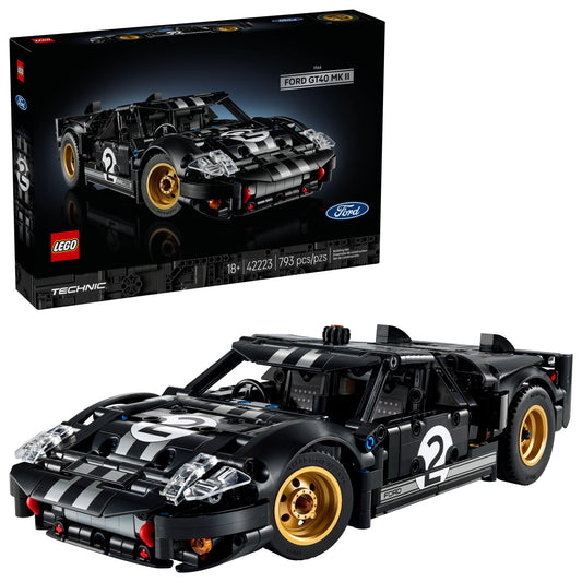 LEGO Technic 1966 Ford GT40 MKII Race Car Building Set for Adults - Collectible Car Toy W/Realistic Functions & Features for Adult Sports Car Fans, Ages 18+ - Gift Idea for Birthdays - 42223 - Available at All In One Marketplace Canada