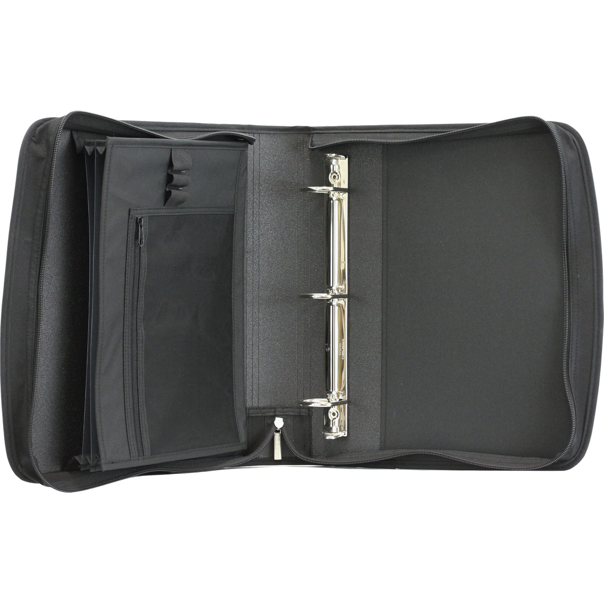 Five Star Zipper Binder, 2-Inch Capacity, 3 D-Rings, Exterior Zippered Pockets, Interior Mesh Pouch, Easy Grip Spine, Black Cover (66352)