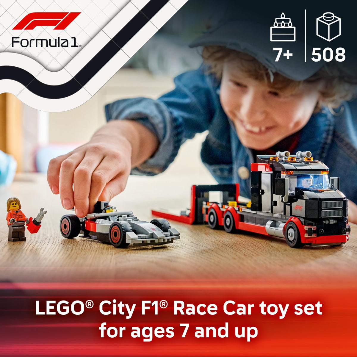 LEGO City F1 Display Truck with Audi F1 Race Car 60493