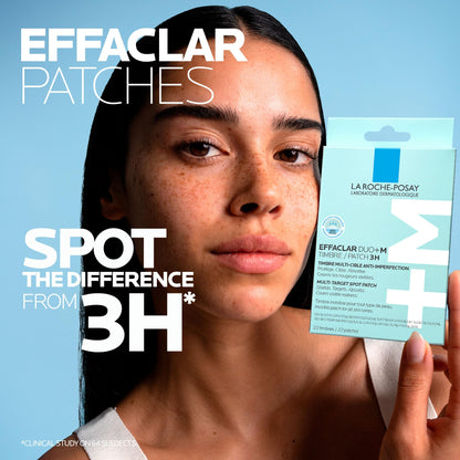 La Roche Posay Pimple Patches, Effaclar Duo+M Hydrocolloid Acne Patches for Acne-Prone Skin, Visibly Reduce Blemishes in 3 Hours, for Day or Night Use, Dermatologist Recommended, 22 Count per Box