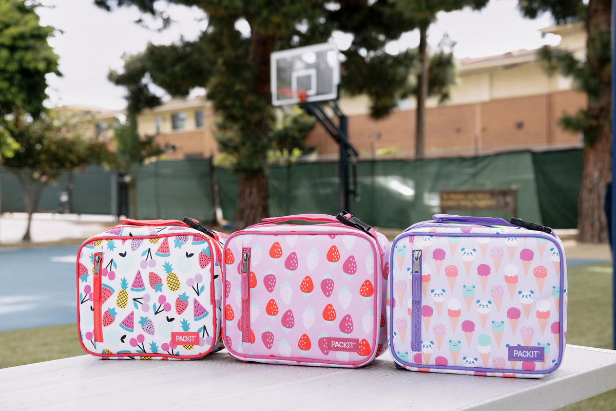 PackIt Freezable Classic Lunch Box, Sweet Strawberry