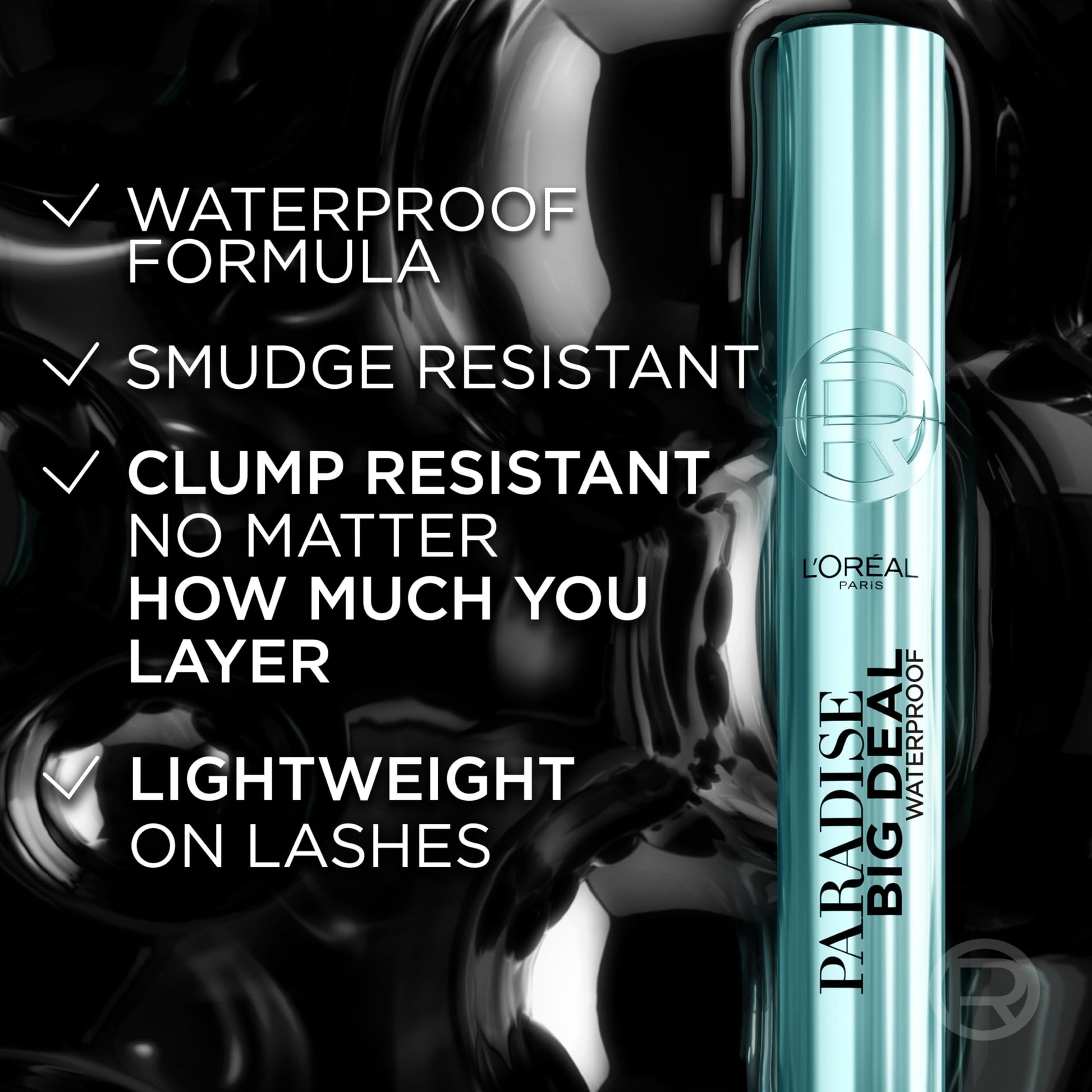 L'Oréal Paris Paradise Big Deal Volumizing Mascara, Buildable & Lengthening Mascara, No Clumps, Lightweight, Black Waterproof 10.9 ml L'Oreal Paris