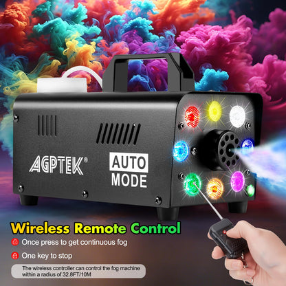 AGPtEK Fog Machine, 500W Smoke Machine with Remote Control, LED Light 🍁 All In One Marketplace Canada