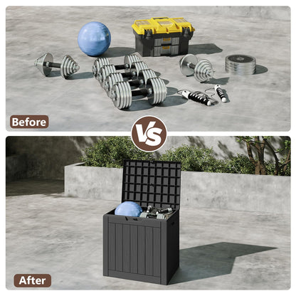 Ceecysaa 31 Gallon Deck Box Outdoor, Waterproof Storage Box, Black 🍁 All In One Marketplace Canada