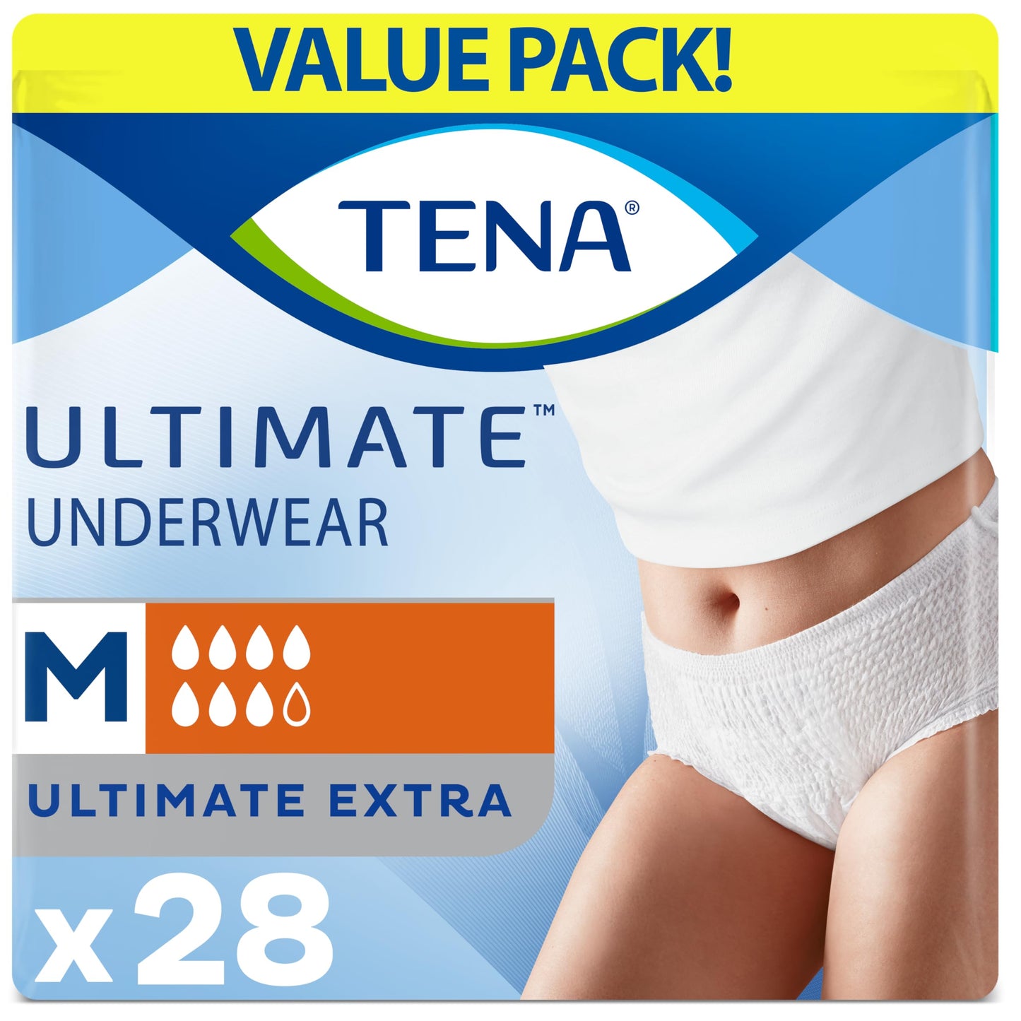 TENA Adult Incontinence, Discrete Disposable, Underwear, Comfortable Fit, Ultimate Absorption Protection, Unisex, Medium (M), 28 Count 🍁 All In One Marketplace Canada