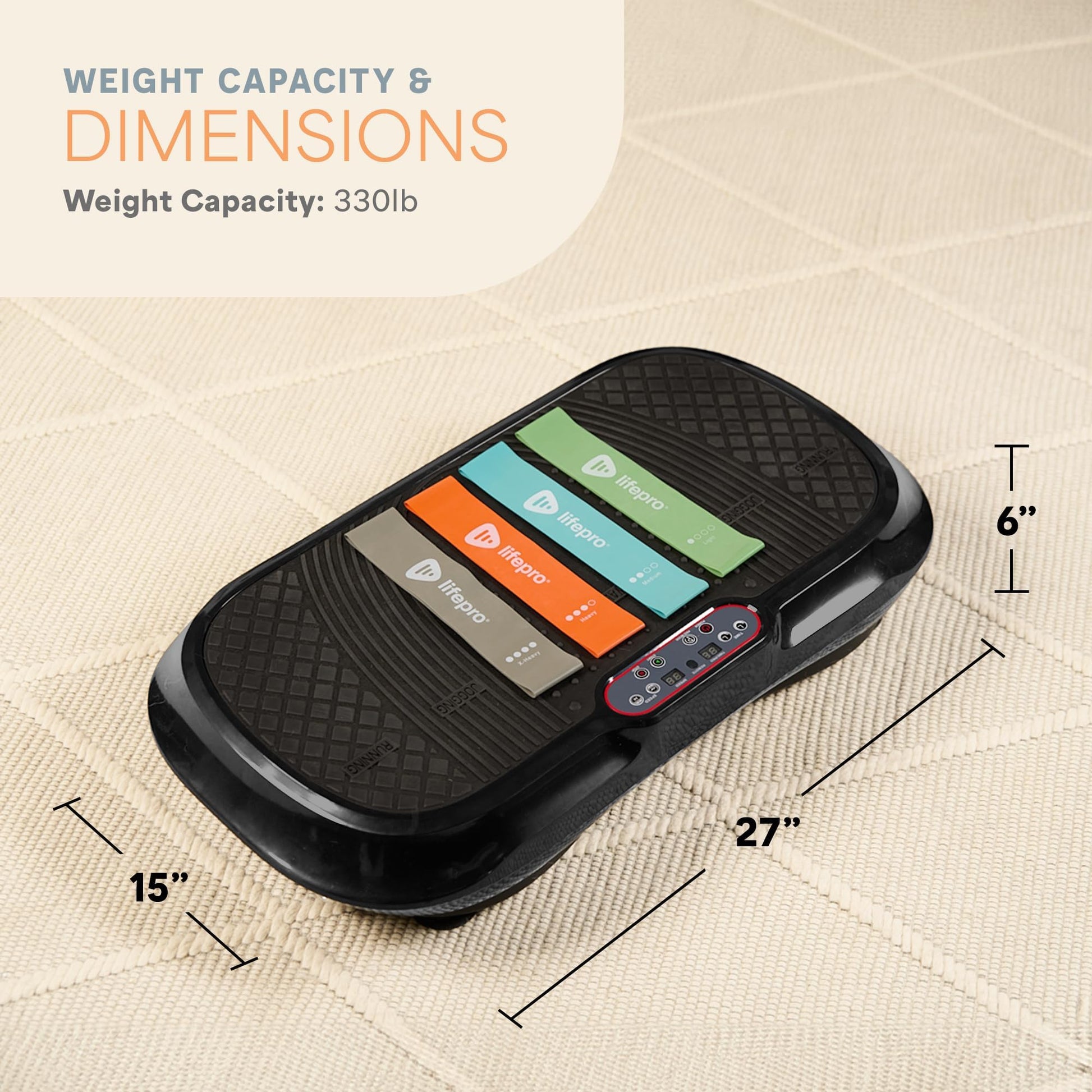 Lifepro Waver Vibration Plate Exercise Machine – Whole Body Oscillation Platform w/ 99 Speed Levels & 9 Programs – Remote Control, Loop & Resistance Bands for Full Body Home Gym Workout - Available at All In One Marketplace Canada