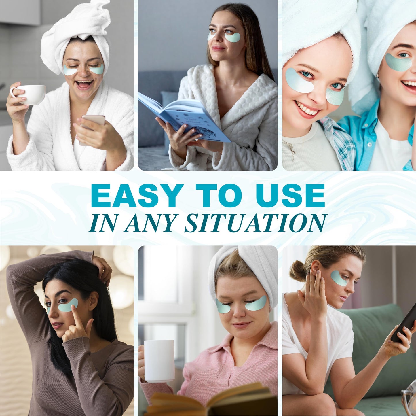 Under Eye Patches For Puffy Eyes And Dark Circles - Retinol Collagen Under Eye Masks - Reduce Wrinkles & Bags - Skin Treatment Pads - Anti Aging Moisturizer Mask For Women Gift - 60 Gel Pads - Available at All In One Marketplace Canada