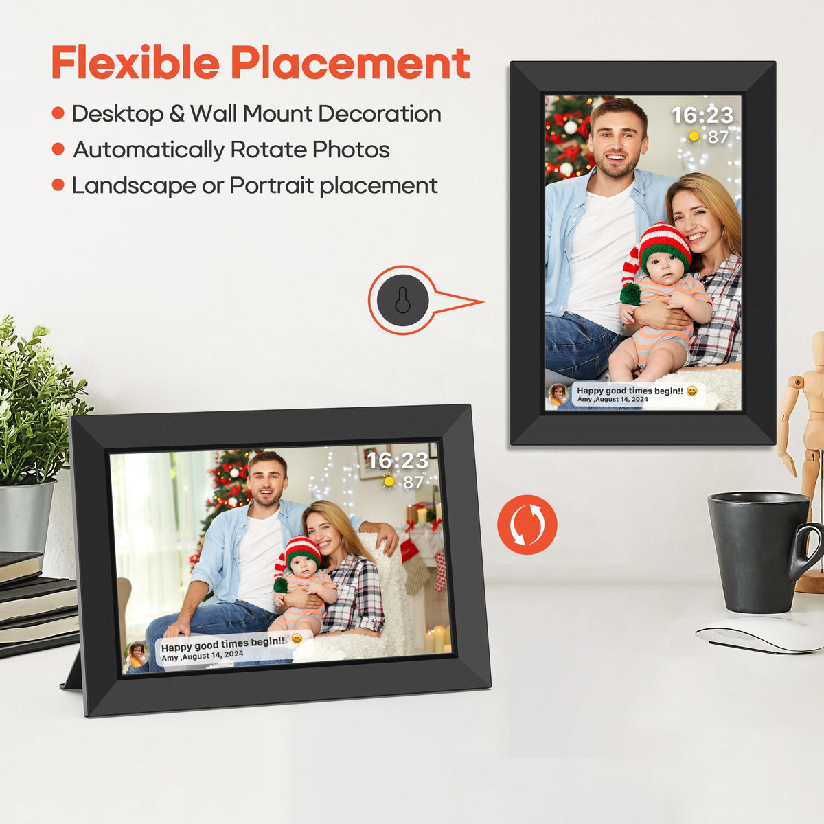 Frameo 10.1" Digital Picture Frame, 32GB Memory WiFi Electronic Photo Frame 🍁 All In One Marketplace Canada