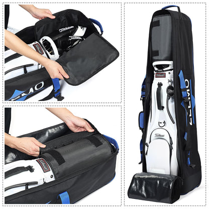 ZEEMO Full-Open Golf Travel Bag for Airlines, Wheeled Club Carrier Bag ZEEMO