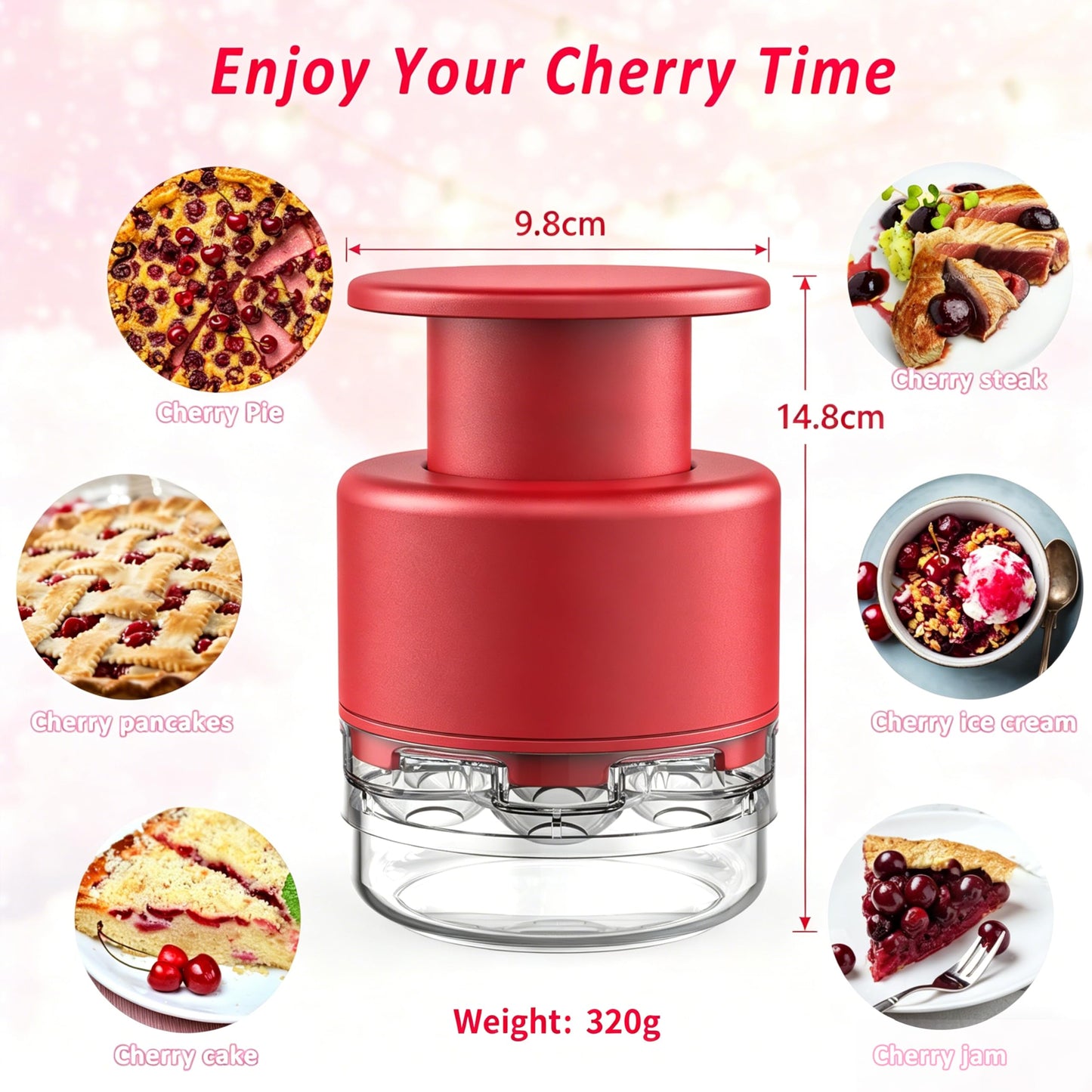 Cherry Pitter - Makmzoon Multi Cherries Corer Stainless Steel Pitter Tool Making Cherry Jam - 7 Cherries