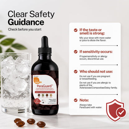 Zahler ParaGuard, Parasite Cleanse for humans. Advanced Colon Detox Cleanse and Gut Health Support, Contains Wormwood, Certified Kosher, 4OZ. - Available at All In One Marketplace Canada