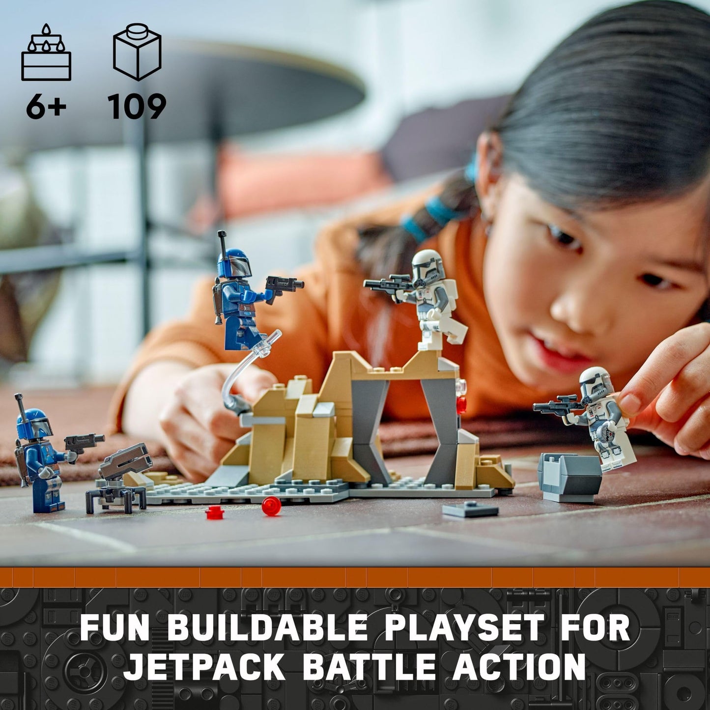 LEGO Star Wars: The Mandalorian Ambush on Mandalore Battle Pack, Building Toy with 4 Star Wars Minifigures, Collectible Brick Built Playset, Star Wars Gift Idea for Boys and Girls Ages 6 and Up, 75373 LEGO