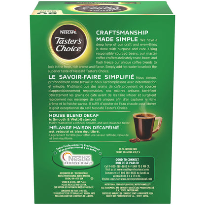 Nescafé Taster's Choice Decaf Instant Coffee Singles, Light Roast, 1.7g (80 Packets)