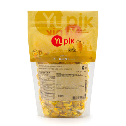 Yupik Butter'n Cream Candies, 1 kg, Individually Wrapped, Hard Candy, Rich & Creamy Butter Toffees, Sweet Flavor, Delicious Snacks, Ideal for Gifting, Halloween & Holidays